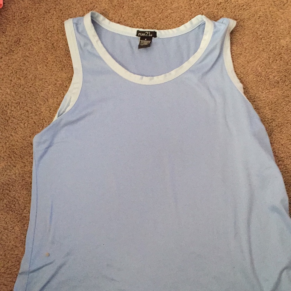 Blue soft tank top